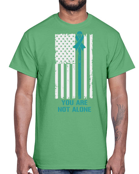You Are Not Alone PTSD 1#- PTSD- Cotton Tee