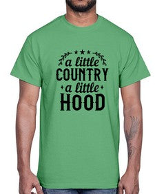 a little country a little hood 181#- western- Cotton Tee