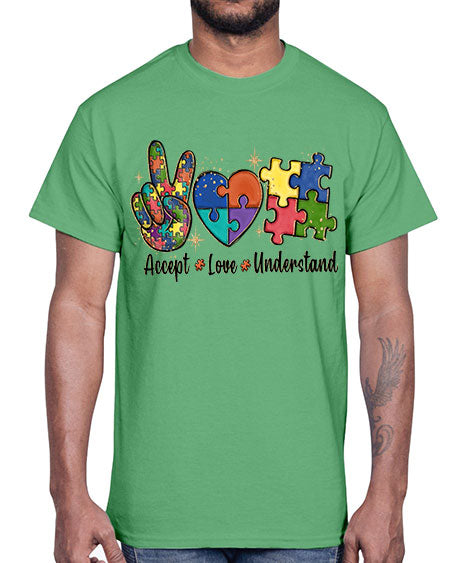 accept love understand 2#- autism- Cotton Tee