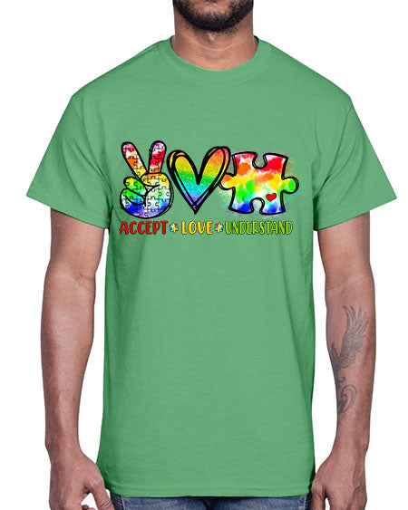 accept love understand- autism- Cotton Tee