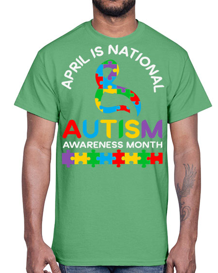 april is national autism awareness 3#- autism- Cotton Tee