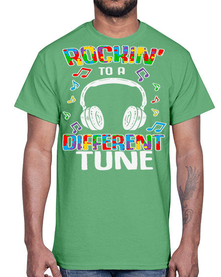 autism game rocking to a 23#- autism- Cotton Tee