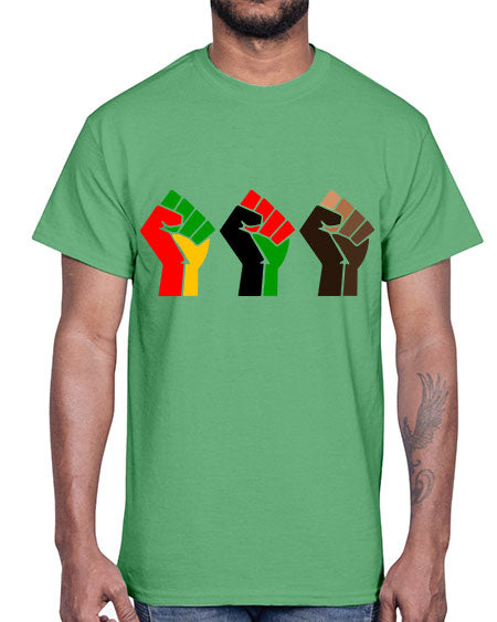 black power fists 196#- black words and phrases- Cotton Tee