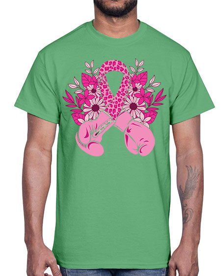 boxing gloves breast cancer- breast cancer- Cotton Tee