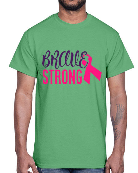 brave strong Style 15#- breast cancer- Cotton Tee