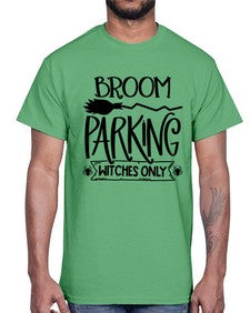 broom parking witches only 46#- witch- Cotton Tee
