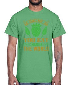change what you eat change the world 81#- vegan- Cotton Tee
