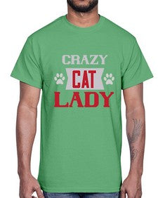 crazy cat lady Style 44#- cats- Cotton Tee
