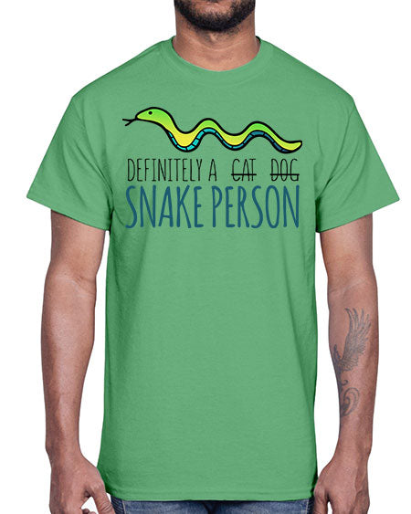 definitely a snake person- snake- Cotton Tee