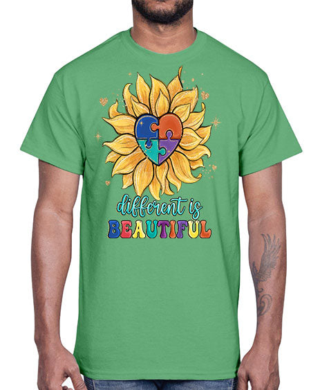 different is beautiful- autism- Cotton Tee