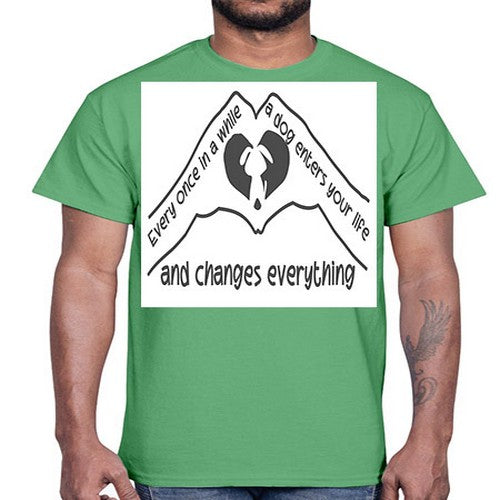 dog changes everything 75#- dogs- Cotton Tee