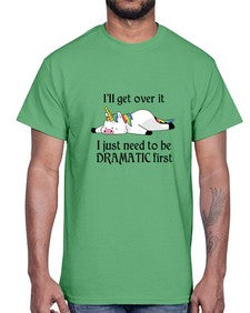 dramatic unicorn 96#- unicorn- Cotton Tee