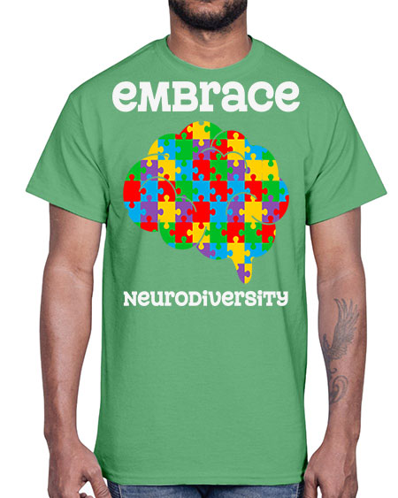 embrace neurodiversity autism awareness 87#- autism- Cotton Tee