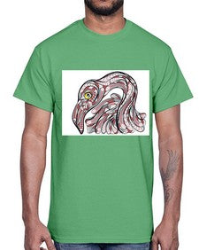 ethnic flamingo 423#- mandala- Cotton Tee