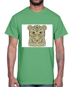 ethnic leopard 429#- mandala- Cotton Tee