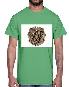 ethnic lion 430#- mandala- Cotton Tee