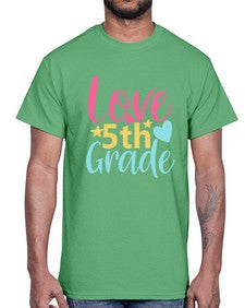 fifth grade love 83#- fifth grade- Cotton Tee
