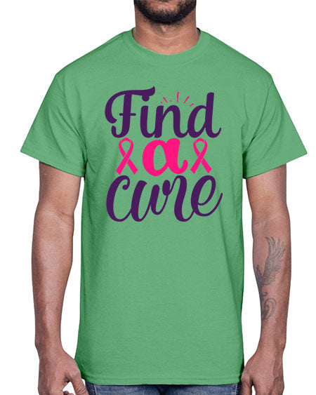 find a cure Style 12#- breast cancer- Cotton Tee