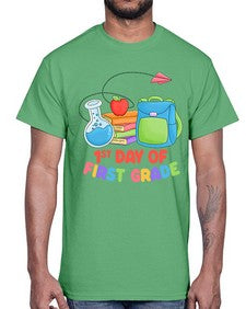 first day of first Grade 100#- first grade- Cotton Tee