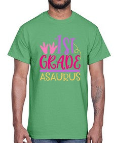 first grade asaurus 117#- first grade- Cotton Tee