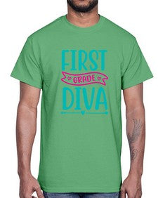 first grade diva 123#- first grade- Cotton Tee
