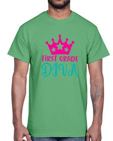 first grade diva 128#- first grade- Cotton Tee