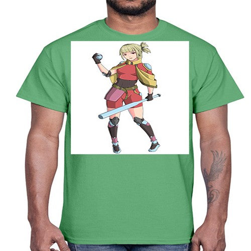 girl bring stick3#- anime- Cotton Tee