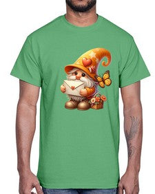 gnome with butterfly 09#- gnome- Cotton Tee