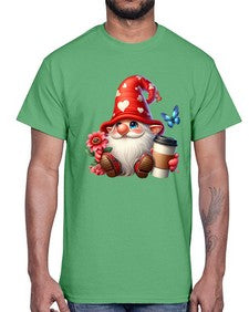 gnome with butterfly 12#- gnome- Cotton Tee