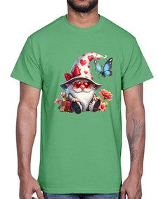 gnome with butterfly 13#- gnome- Cotton Tee