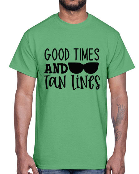 good times and tan lines Style 99#- summer- Cotton Tee