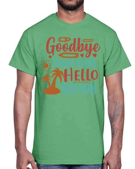 goodbye lesson plans hello summer 104#- summer- Cotton Tee