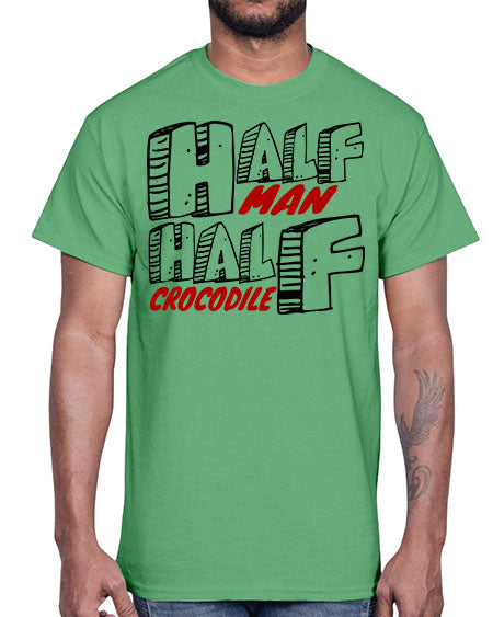 half man half crocodile- alligator- Cotton Tee