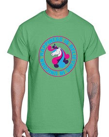happiness is believing in unicorn 149#- unicorn- Cotton Tee