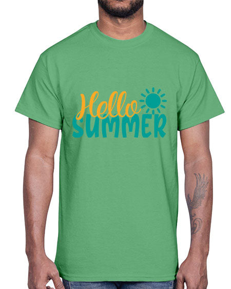 hello summer Style 98#- summer- Cotton Tee