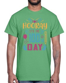 hip hip hooray its the one hundredth day 353#- one hundred days- Cotton Tee