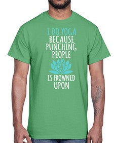 i do yoga  275#- yoga- Cotton Tee