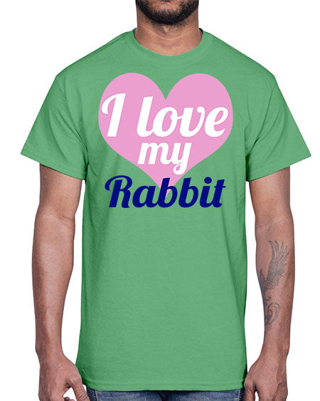 i love my rabbit- rabbit- Cotton Tee