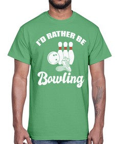 id rather be bowling 649#- bowling- Cotton Tee