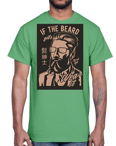 if the beard fits wear it cs 151#- bears - animals- Cotton Tee