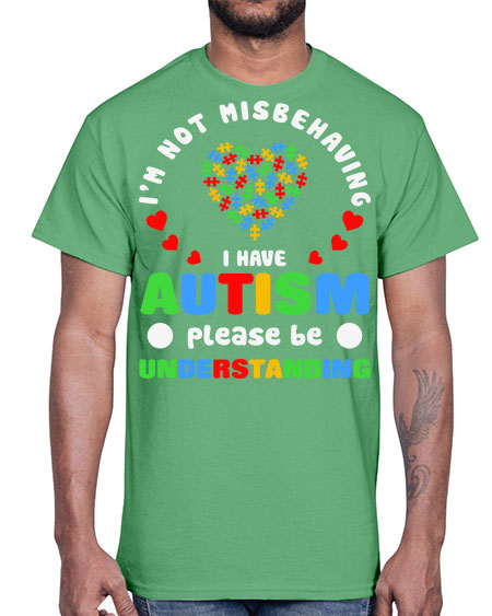 im not misbehaving i have 95#- autism- Cotton Tee