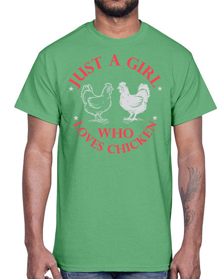 just a girl who loves chicken Style 3#- chicken- Cotton Tee
