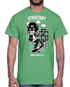 lets skate 726#- art pop art- Cotton Tee
