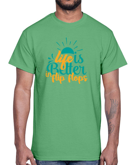 life is better in flip flops Style 90#- summer- Cotton Tee