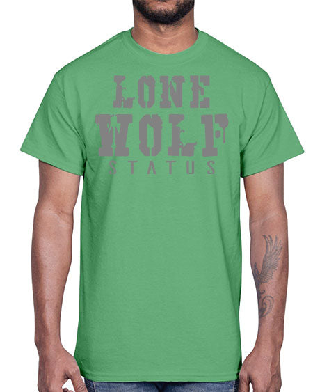lone wolf status- wolf- Cotton Tee