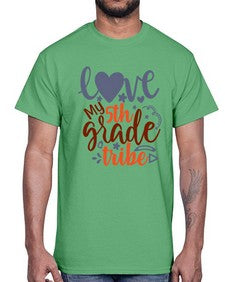 love my fifth grade tribe 518#- fifth grade- Cotton Tee