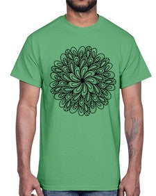 mandala 876#- mandala- Cotton Tee