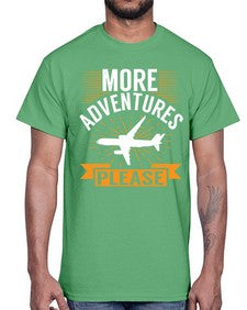more adventures please  32#- airplane- Cotton Tee