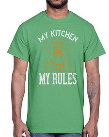 my kitchen my rules 353#- cooking- Cotton Tee