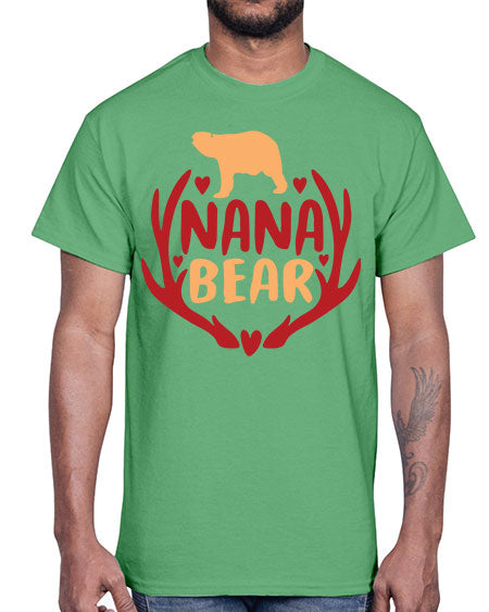 nana bear 195#- bears - animals- Cotton Tee